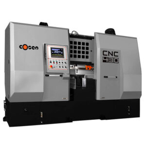 cosen saws cnc fully automatic enclosed horizontal dual post band saw for cutting hard material