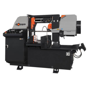 cosen saws sh l semi automatic horizontal dual post band saw with efficient linear guide system heavy duty
