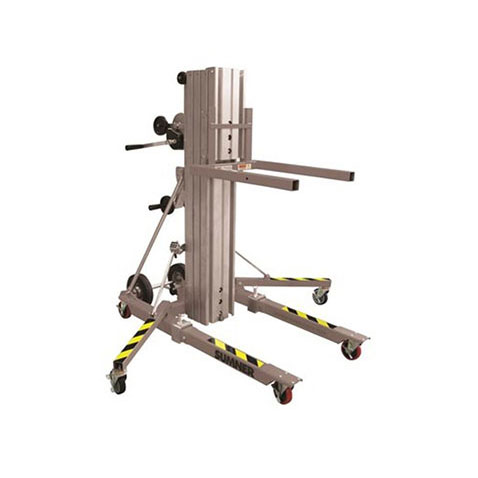 series short stack lift compact doorway contractor tool free setup reversible forks