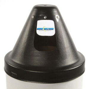 wire wizard round polyethylene drum hood chimed environmental packs with ceramic inlet